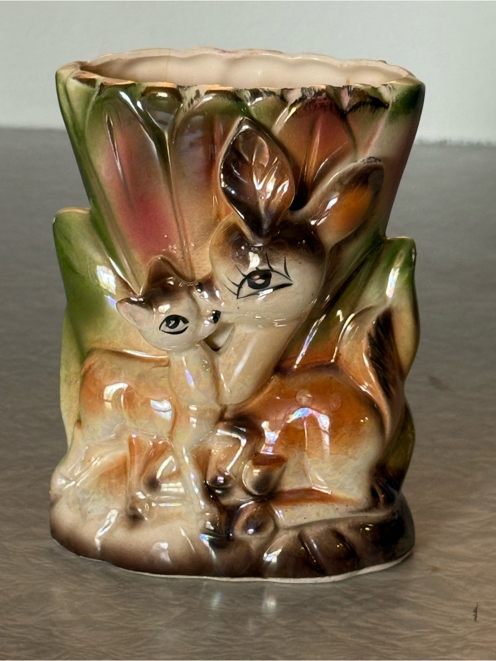 Vintage Cute Ceramic Deer planter